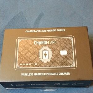 Aquavault ChargeCard Wireless Magnetic World's Thinnest Portable Charger